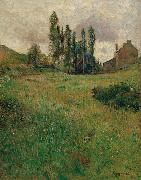Paul Gauguin Dogs Running in a Meadow painting
